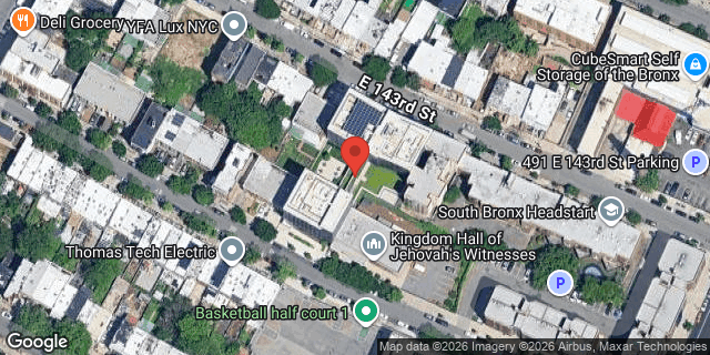 Aerial map of 455 EAST 142ND STREET, Bronx