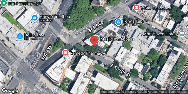 Aerial map of 2576 3 AVENUE, Bronx