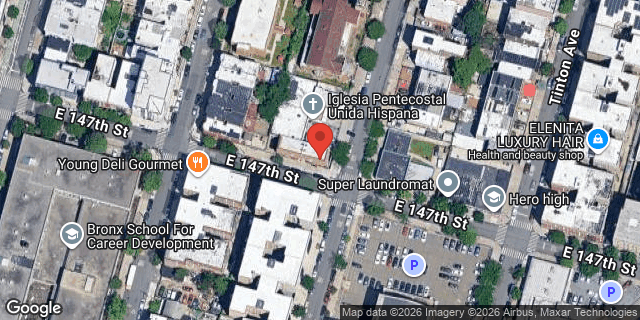 Aerial map of 751 EAST 147 STREET, Bronx