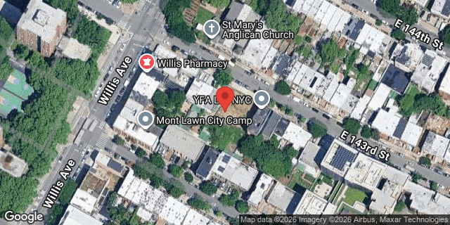 Aerial map of 416 EAST 143 STREET, Bronx