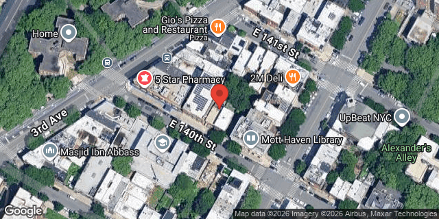 Aerial map of 311 EAST 140 STREET, Bronx