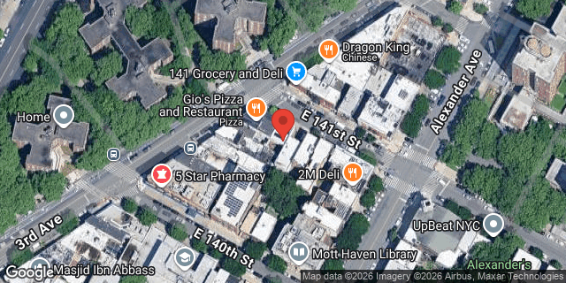 Aerial map of 312 EAST 141 STREET, Bronx