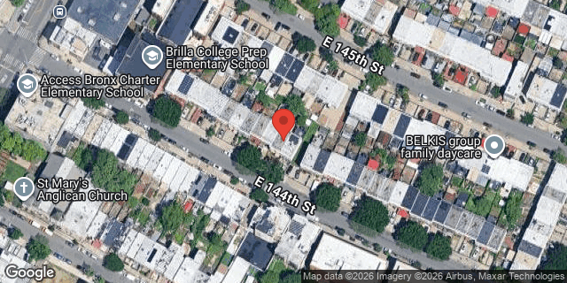 Aerial map of 445 EAST 144 STREET, Bronx