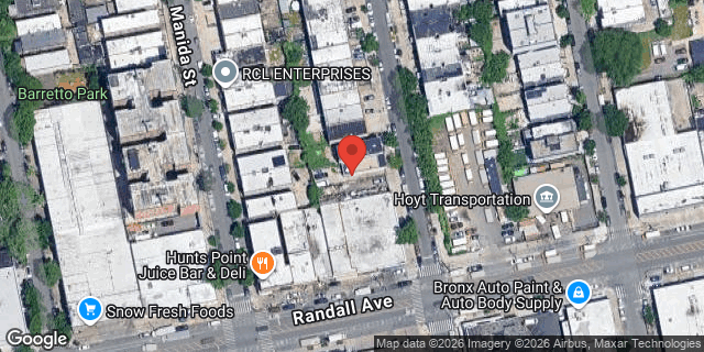 Aerial map of 613 COSTER STREET, Bronx