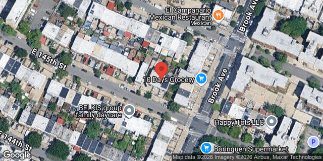 Aerial map of 477 EAST 145 STREET, Bronx