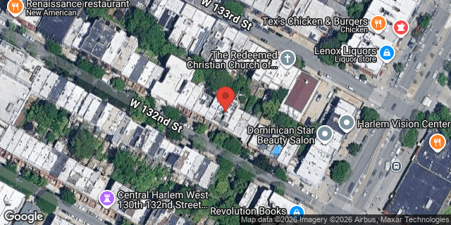 Aerial map of 123 WEST 132 STREET, Manhattan