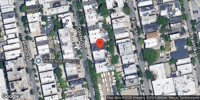 Aerial map of 632 COSTER STREET, Bronx
