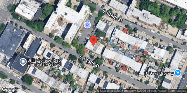 Aerial map of 443 EAST 145 STREET, Bronx