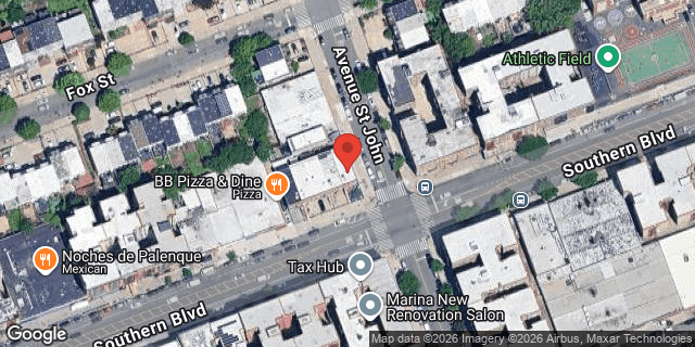 Aerial map of 615 SOUTHERN BOULEVARD, Bronx