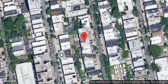 Aerial map of 635 COSTER STREET, Bronx