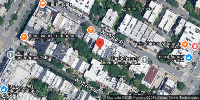 Aerial map of 140 WEST 133 STREET, Manhattan