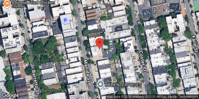 Aerial map of 648 MANIDA STREET, Bronx