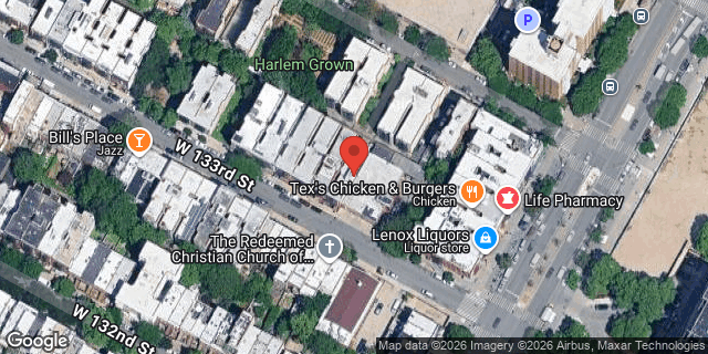 Aerial map of 119 WEST 133 STREET, Manhattan