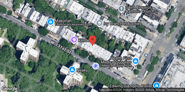 Aerial map of 219 WEST 131 STREET, Manhattan