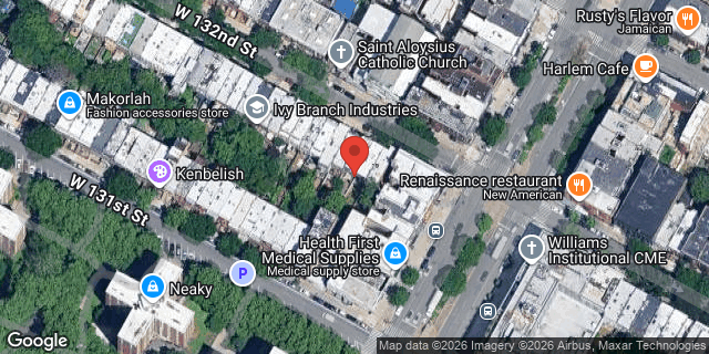 Aerial map of 206 WEST 132 STREET, Manhattan