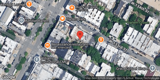 Aerial map of 164 WEST 133 STREET, Manhattan