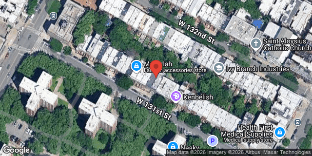 Aerial map of 241 WEST 131 STREET, Manhattan