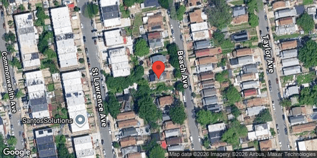 Aerial map of 433 BEACH AVENUE, Bronx