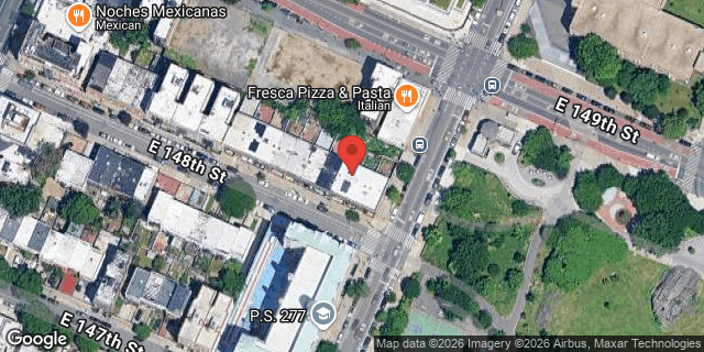 Aerial map of 553 EAST 148 STREET, Bronx