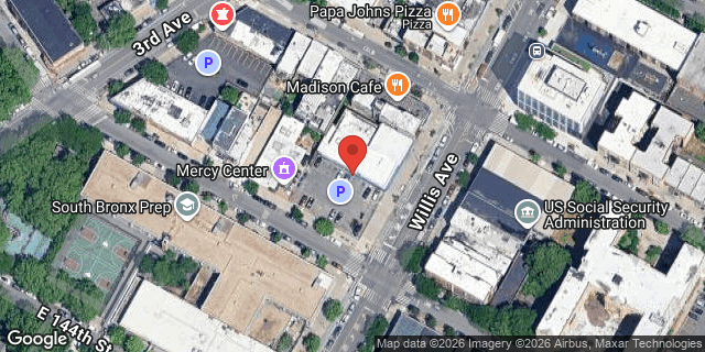 Aerial map of 447 WILLIS AVENUE, Bronx