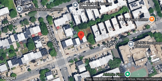 Aerial map of 637 FOX STREET, Bronx