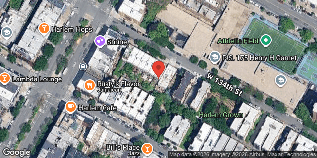 Aerial map of 184 WEST 134 STREET, Manhattan