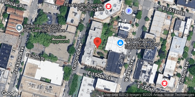 Aerial map of 600 CONCORD AVENUE, Bronx