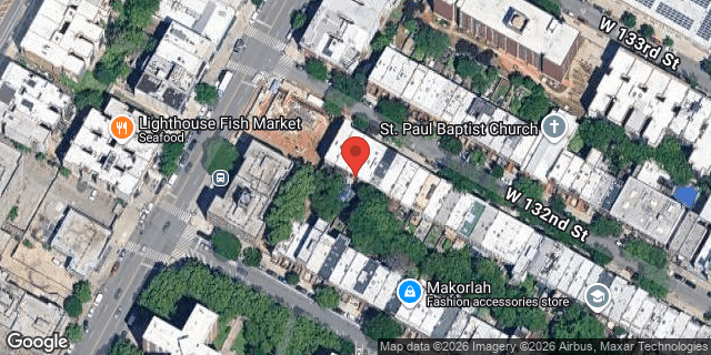 Aerial map of 272 WEST 132 STREET, Manhattan