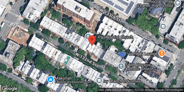 Aerial map of 245 WEST 132 STREET, Manhattan