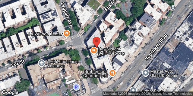 Aerial map of 1015 LEGGETT AVENUE, Bronx