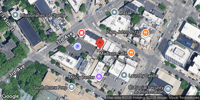 Aerial map of 362 EAST 146 STREET, Bronx