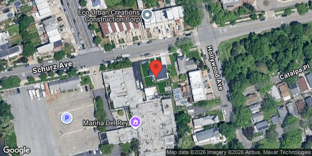 Aerial map of 2922 SCHURZ AVENUE, Bronx