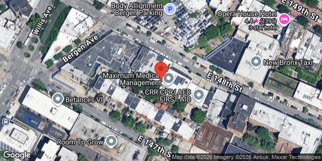 Aerial map of 424 EAST 148 STREET, Bronx