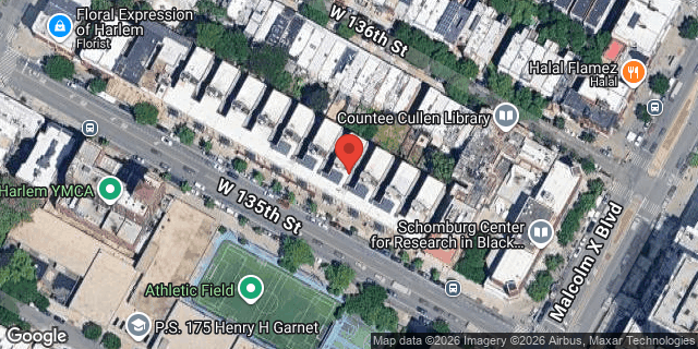 Aerial map of 119 WEST 135 STREET, Manhattan