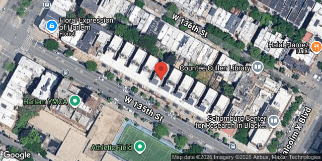 Aerial map of 127 WEST 135 STREET, Manhattan