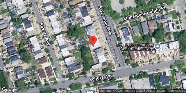 Aerial map of 4332 EAST TREMONT AVENUE, Bronx