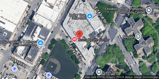 Aerial map of EAST 141 STREET, Bronx