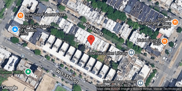 Aerial map of 134 WEST 136 STREET, Manhattan