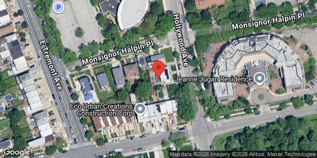 Aerial map of 163 HOLLYWOOD AVENUE, Bronx