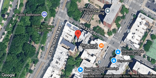 Aerial map of 312 WEST 133 STREET, Manhattan