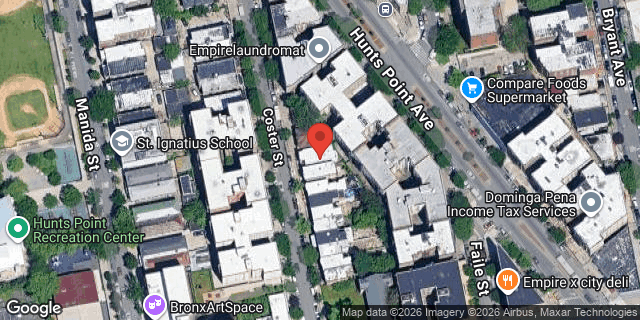 Aerial map of 728 COSTER STREET, Bronx