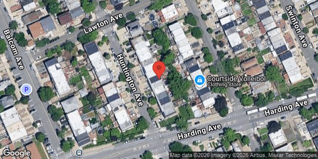 Aerial map of 236 HUNTINGTON AVENUE, Bronx