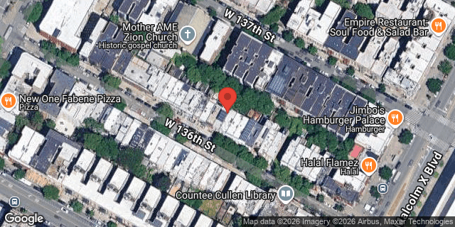 Aerial map of 131 WEST 136 STREET, Manhattan