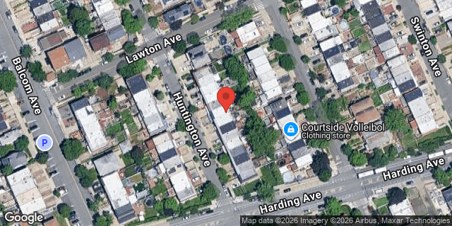 Aerial map of 240 HUNTINGTON AVENUE, Bronx