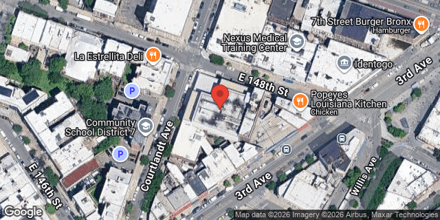 Aerial map of 2773 3 AVENUE, Bronx