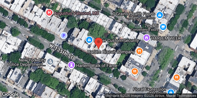 Aerial map of 213 WEST 135 STREET, Manhattan
