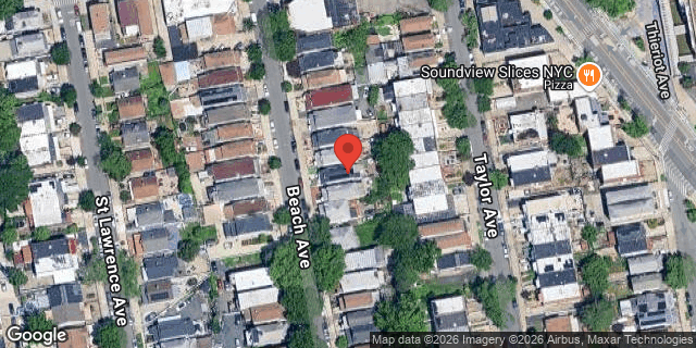 Aerial map of 536 BEACH AVENUE, Bronx