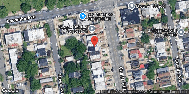 Aerial map of 455 CASTLE HILL AVENUE, Bronx
