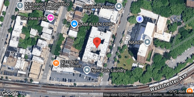 Aerial map of 647 CAULDWELL AVENUE, Bronx