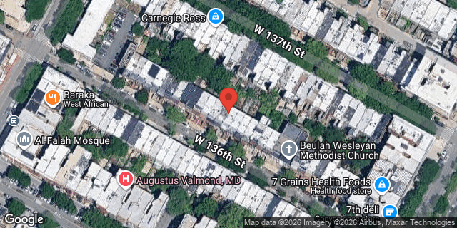 Aerial map of 239 WEST 136 STREET, Manhattan